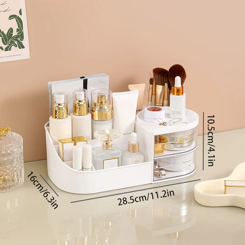 Organisateur de maquillage avec tiroirs – Boîte de rangement cosmétique élégante et fonctionnelle