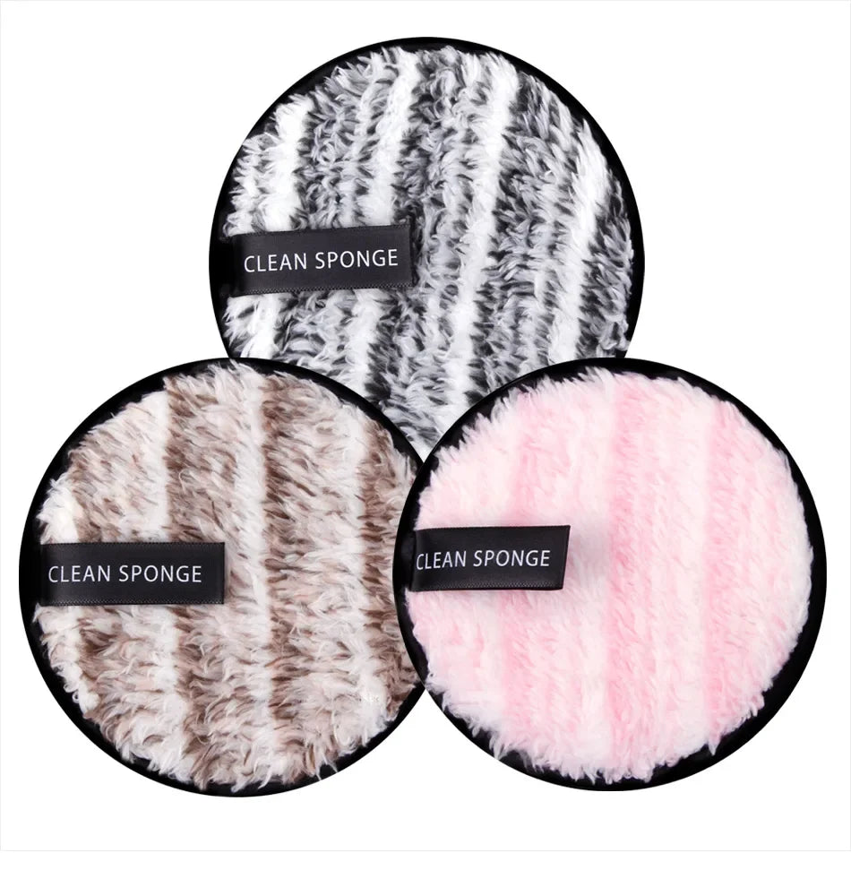 Cotons démaquillants réutilisables en coton – Lot de 3 disques lavables ultra doux