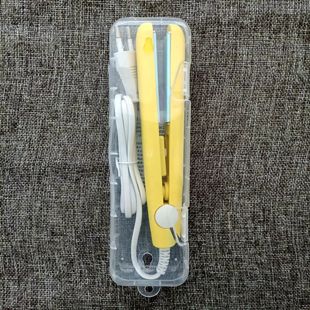 Mini fer à lisser & boucler 2-en-1 – Lisseur céramique compact, fer à friser portable