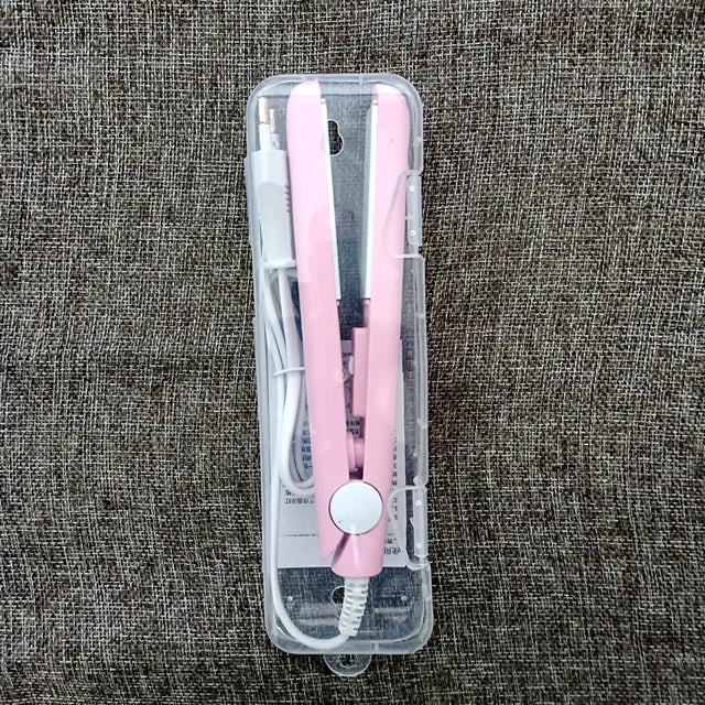 Mini fer à lisser & boucler 2-en-1 – Lisseur céramique compact, fer à friser portable