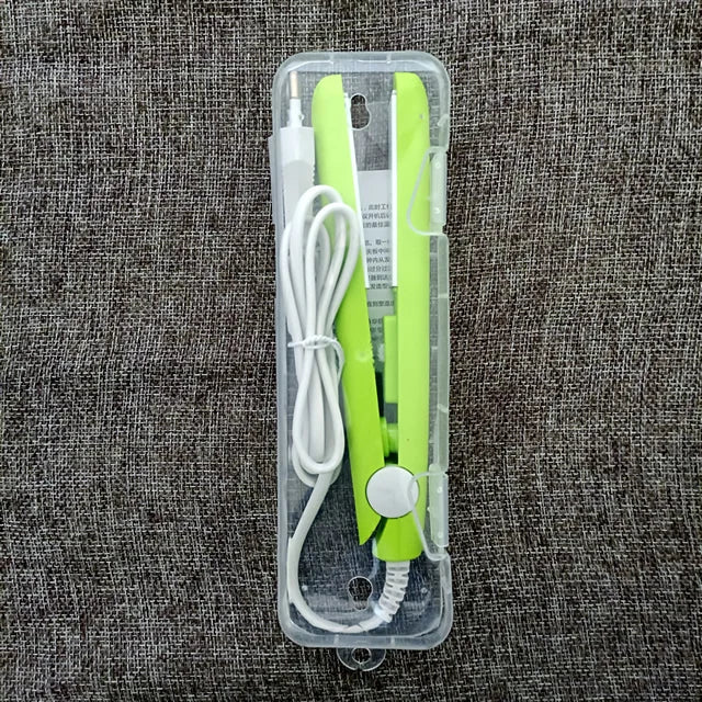 Mini fer à lisser & boucler 2-en-1 – Lisseur céramique compact, fer à friser portable