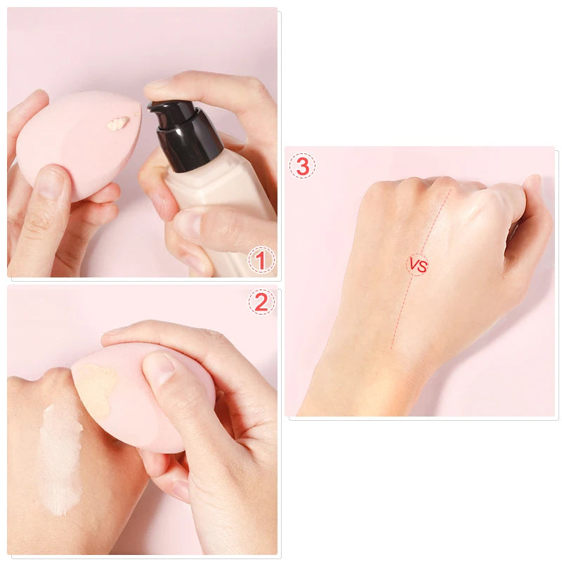 Éponge maquillage professionnelle – Application fond de teint & correcteur, effet lisse naturel