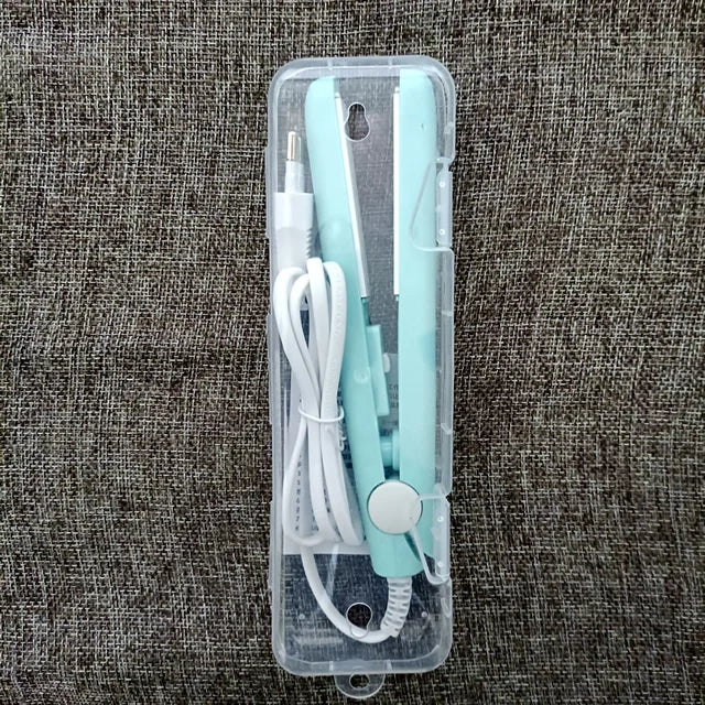 Mini fer à lisser & boucler 2-en-1 – Lisseur céramique compact, fer à friser portable