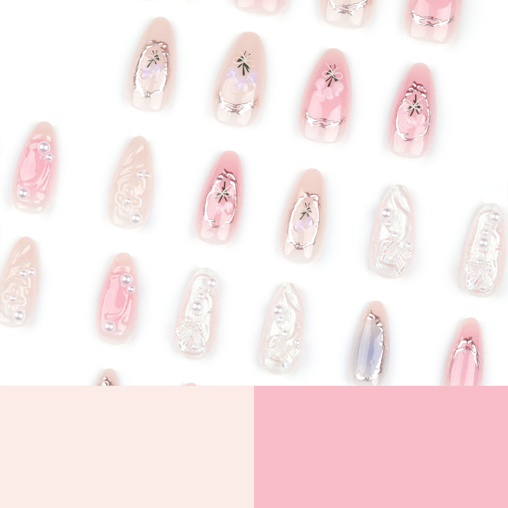 24 Faux ongles press-on design – Capsules ongulaires élégantes, plusieurs formes et styles