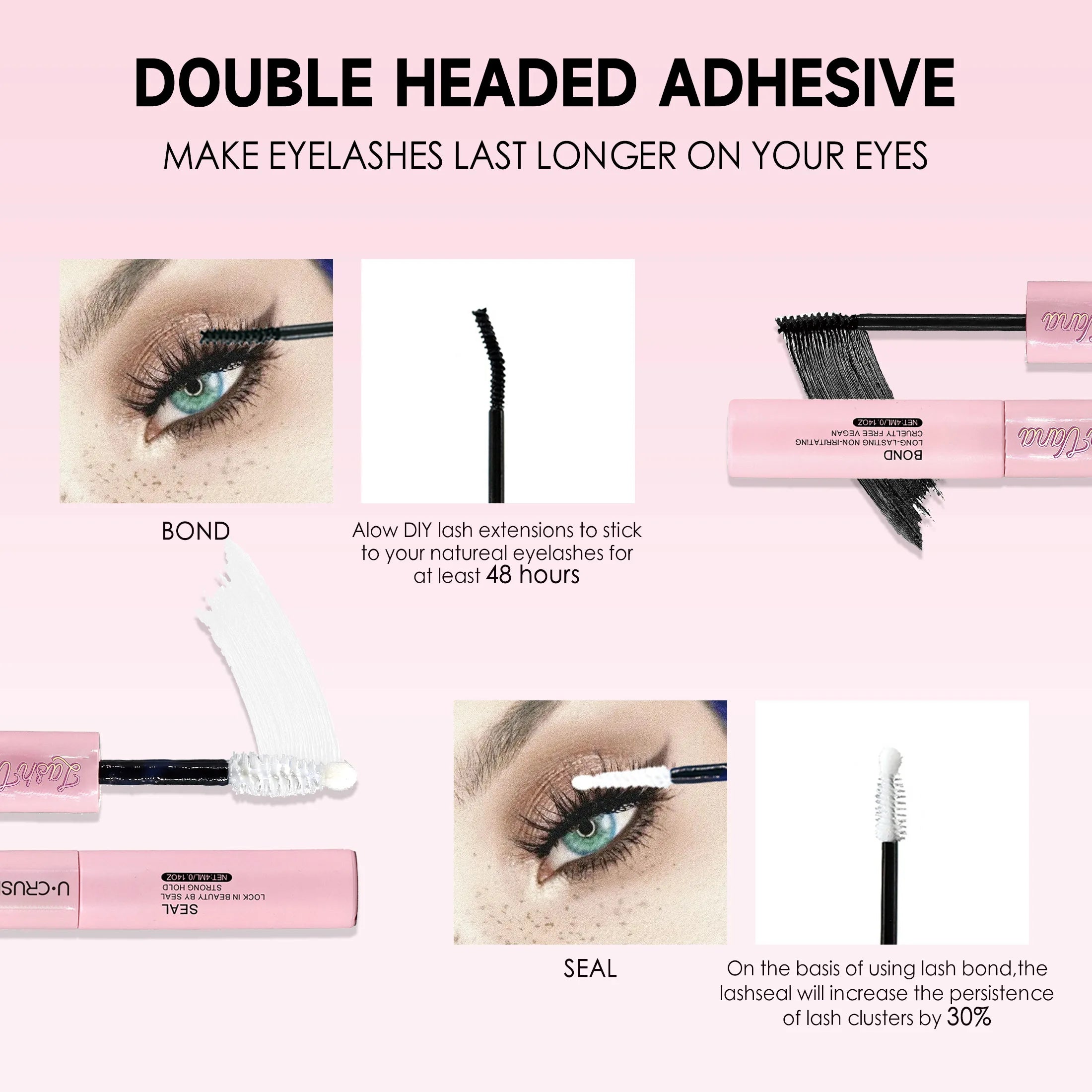 Colle cils Bond & Seal 8 ml – Fixation extra forte pour extensions de cils DIY