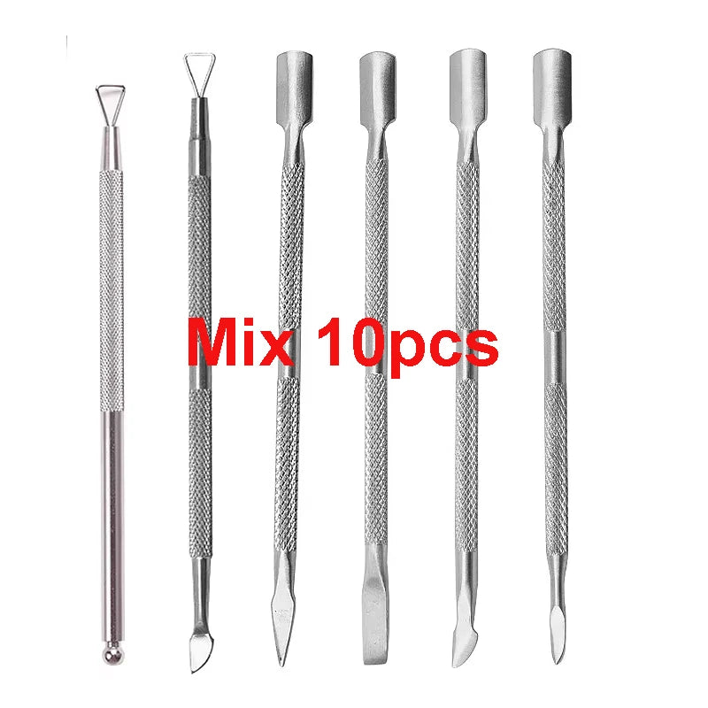 Repousse-cuticules professionnel en acier inoxydable – Double embout manucure & pédicure