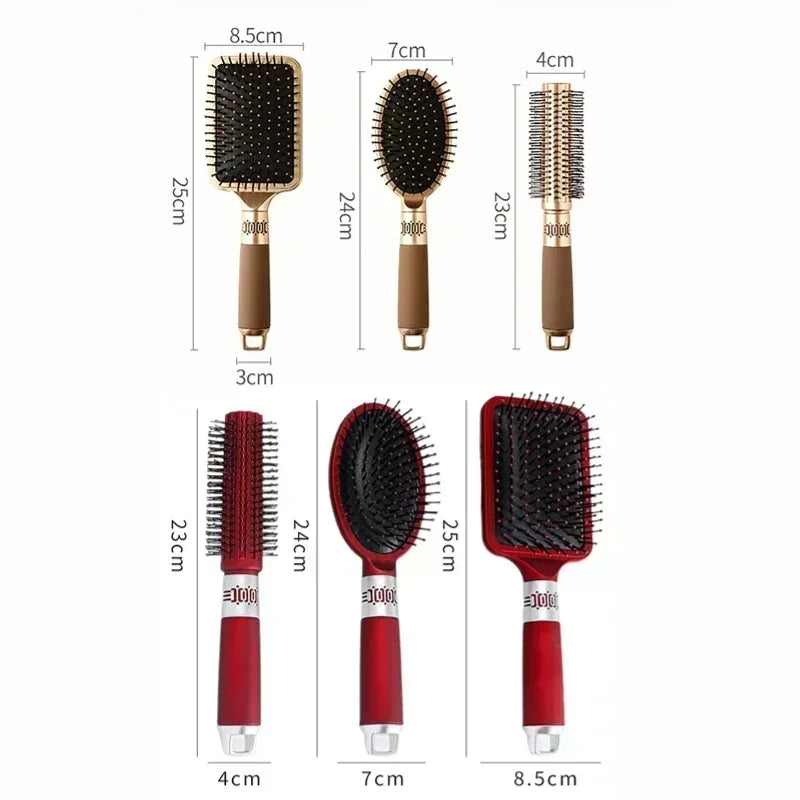 Brosse à cheveux professionnelle – Plate, ronde ou pneumatique – Plusieurs couleurs – Tous types de cheveux