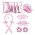 Kit sommeil beauté sans chaleur – Boucles, accessoires satin & massage visage