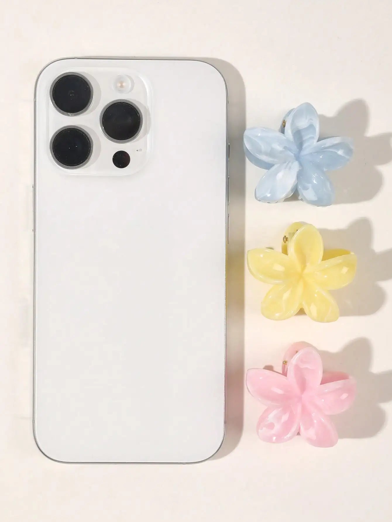 Lot de 4 pinces crabes fleurs multicolores – Accessoires cheveux antidérapants femme & fille