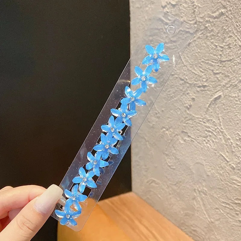 Lot de 10 mini pinces cheveux fleurs – Barrettes décoratives pour fille