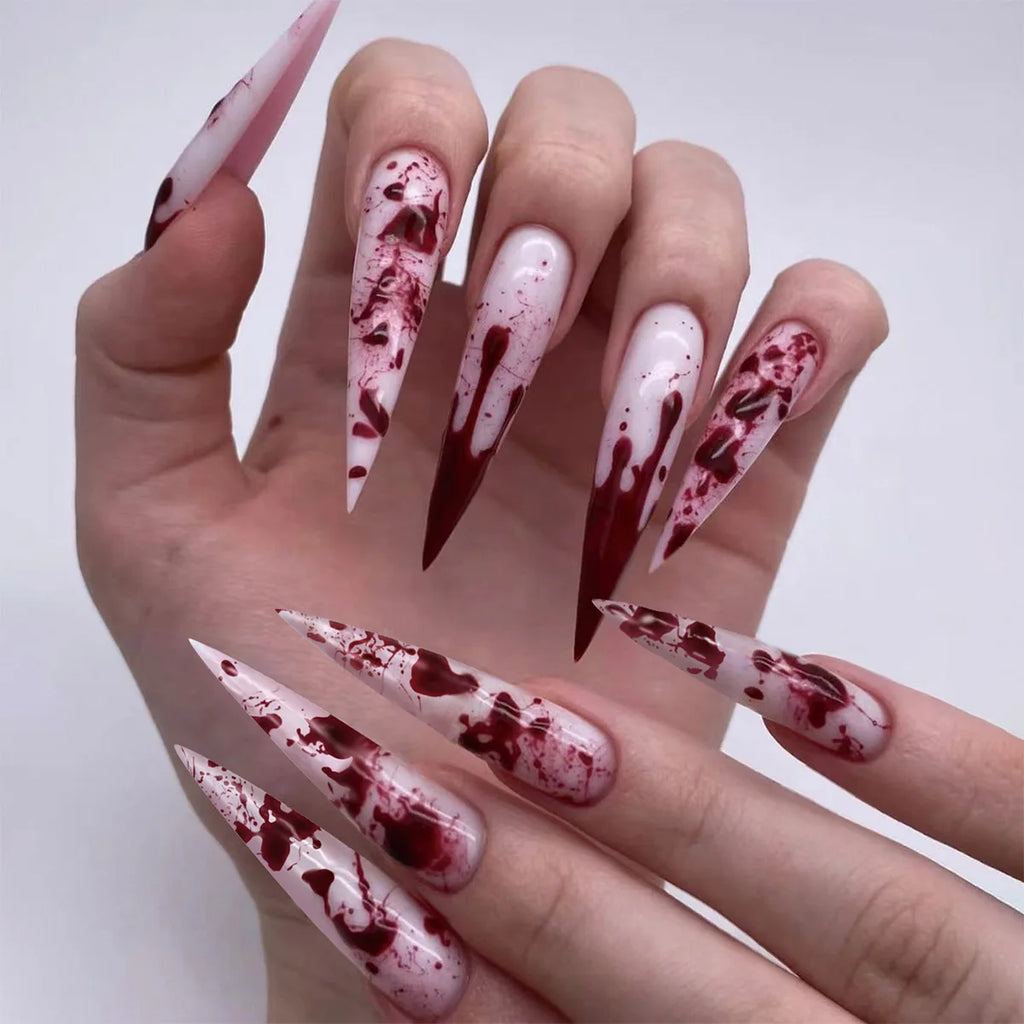 Faux ongles press-on noirs design artistique – Motifs graphiques, effet 3D, style audacieux
