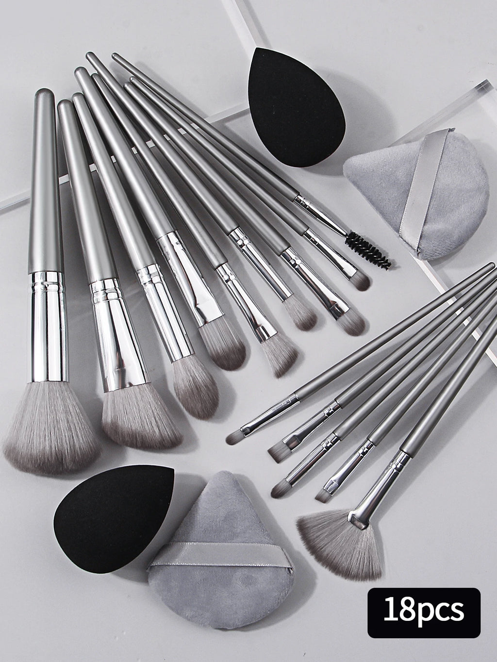 Set de pinceaux maquillage professionnel 14 pièces + éponges – Application précise & finition naturelle