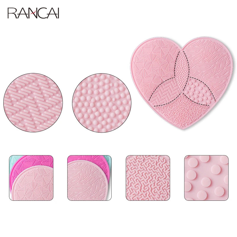 Tapis nettoyeur pinceaux maquillage en silicone – Pad de nettoyage avec ventouse – Nettoyage manuel précis