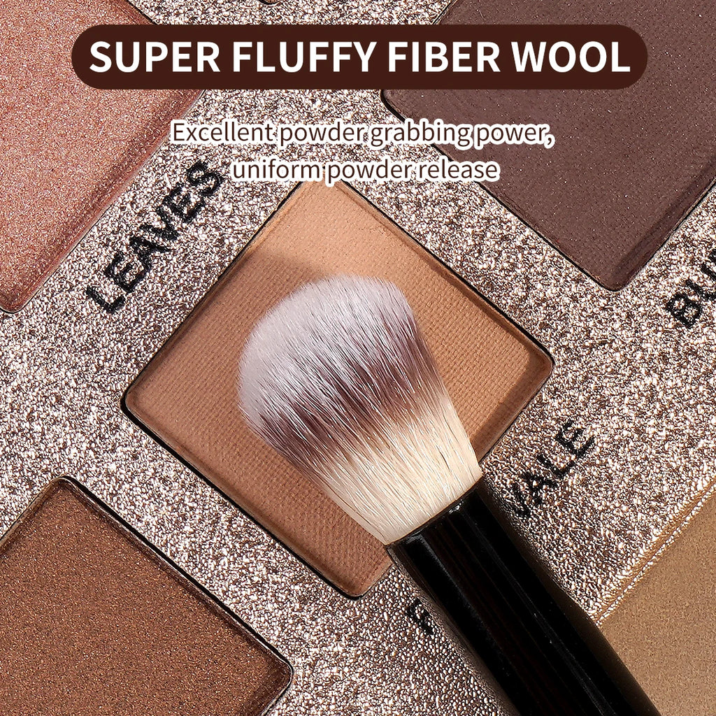 Set pinceaux maquillage MAANGE avec houppettes – Fond de teint, Contour & Poudre