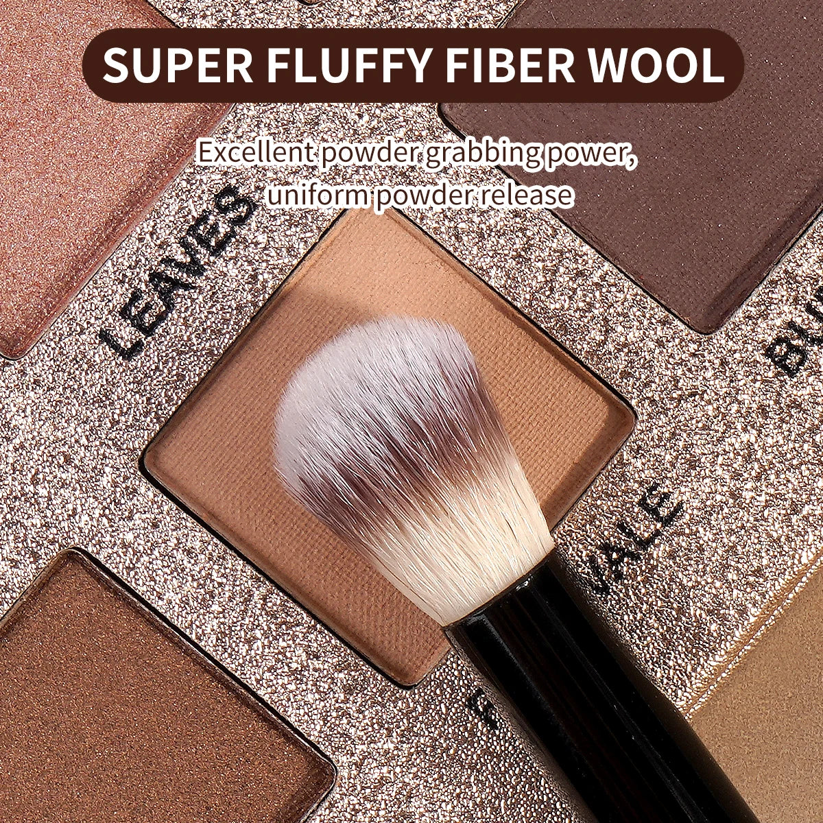 Set pinceaux maquillage MAANGE avec houppettes – Fond de teint, Contour & Poudre