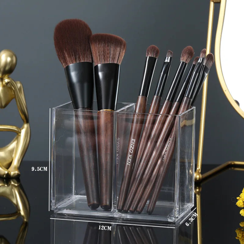 Organisateur de maquillage transparent – Range pinceaux, rouges à lèvres et accessoires beauté