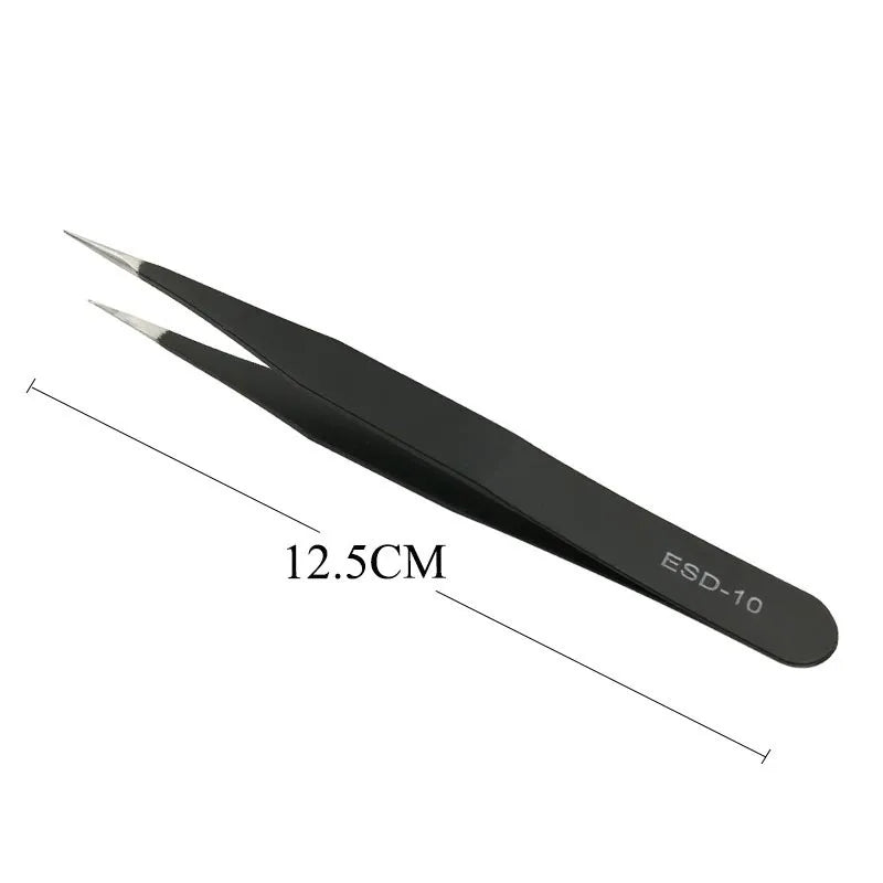Pince à faux cils professionnelle incurvée – Pince anti-statique en acier inoxydable