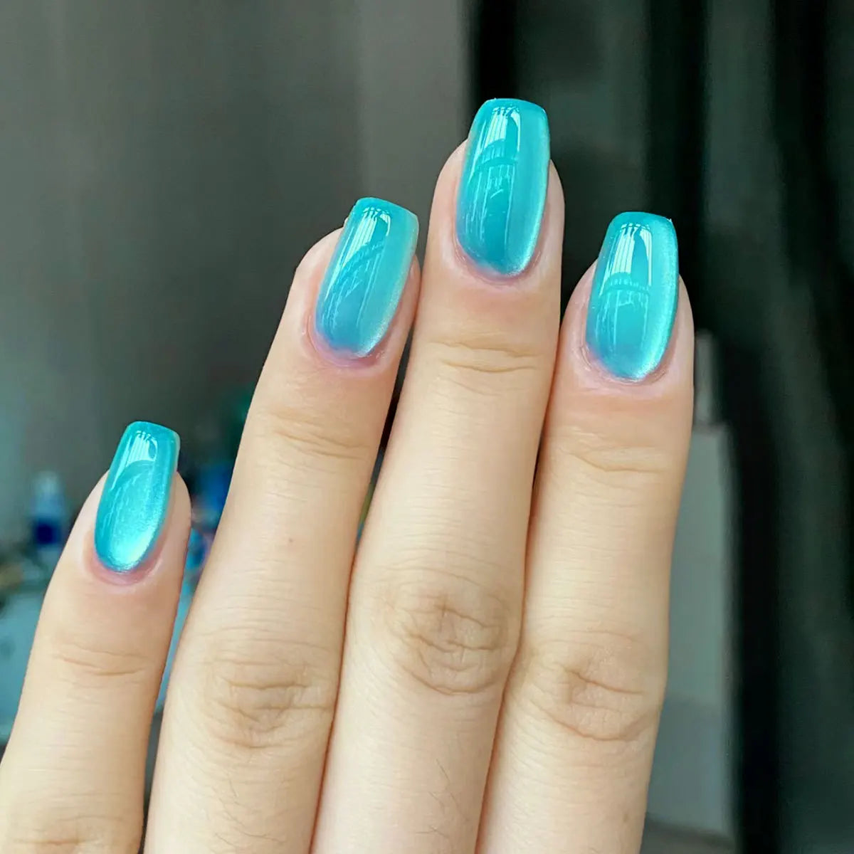 Faux ongles press-on courts carrés – Couleurs unies – 24 pièces