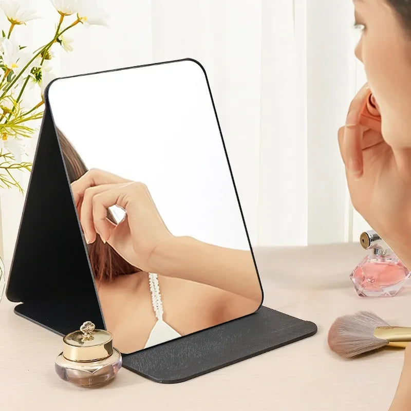 Miroir de maquillage pliable portable – Miroir de table compact sans éclairage