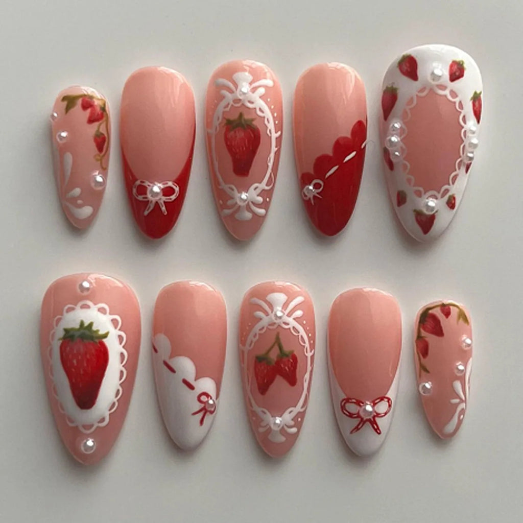 Faux ongles press-on 3D design – Capsules ongulaires effet relief, plusieurs styles