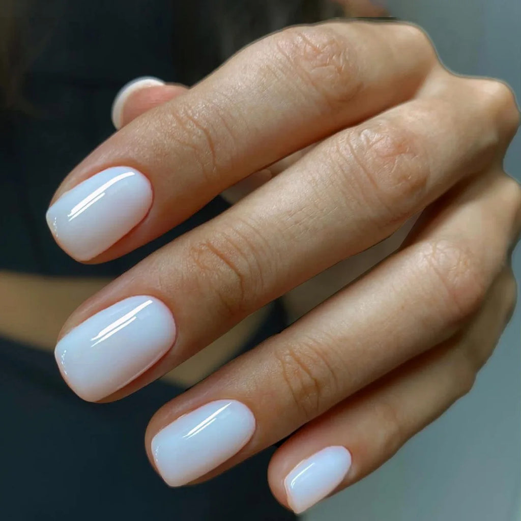 Faux ongles press-on courts carrés – Couleurs unies – 24 pièces