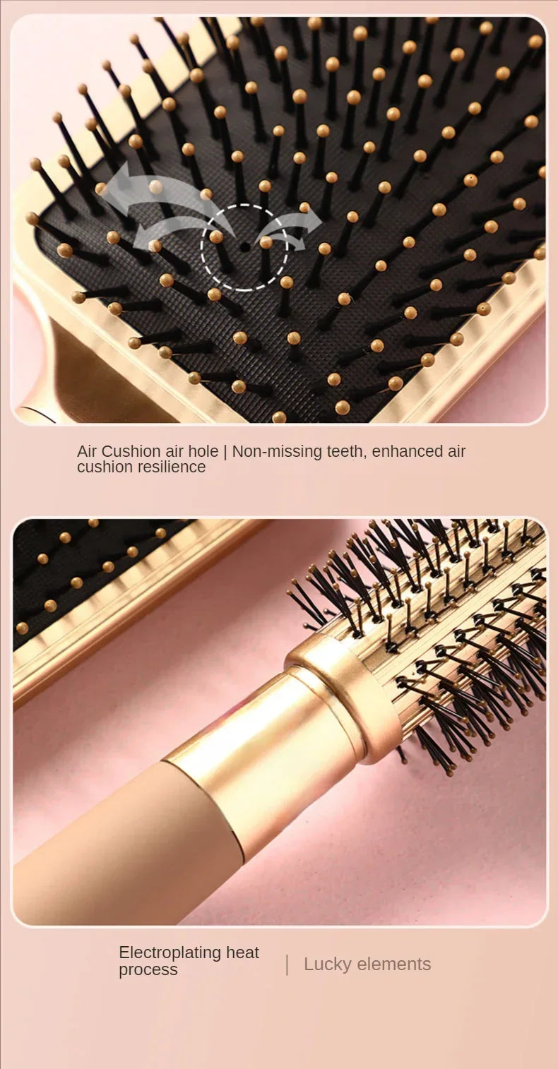 Brosse à cheveux professionnelle – Plate, ronde ou pneumatique – Plusieurs couleurs – Tous types de cheveux