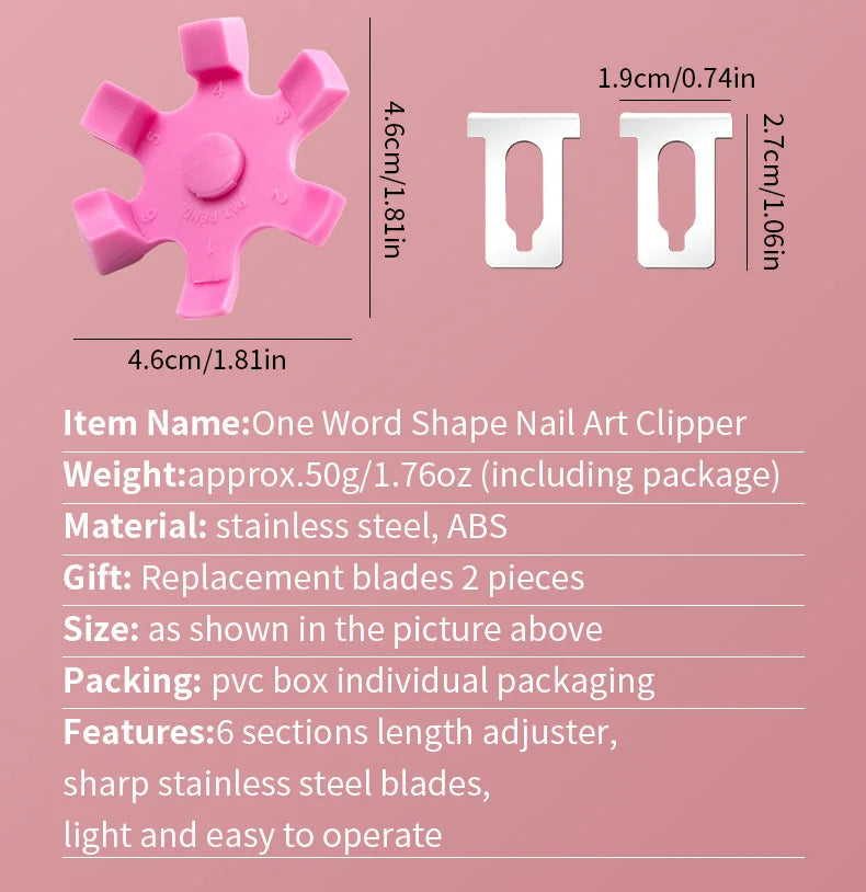 Coupe-ongles en U pour faux ongles – Coupe précise et réglable pour manucure