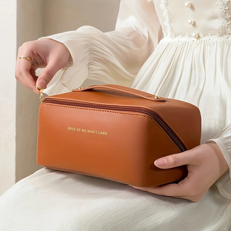 Trousse de maquillage organiseur femme – Pochette cosmétique élégante grande capacité, rangement compartimenté