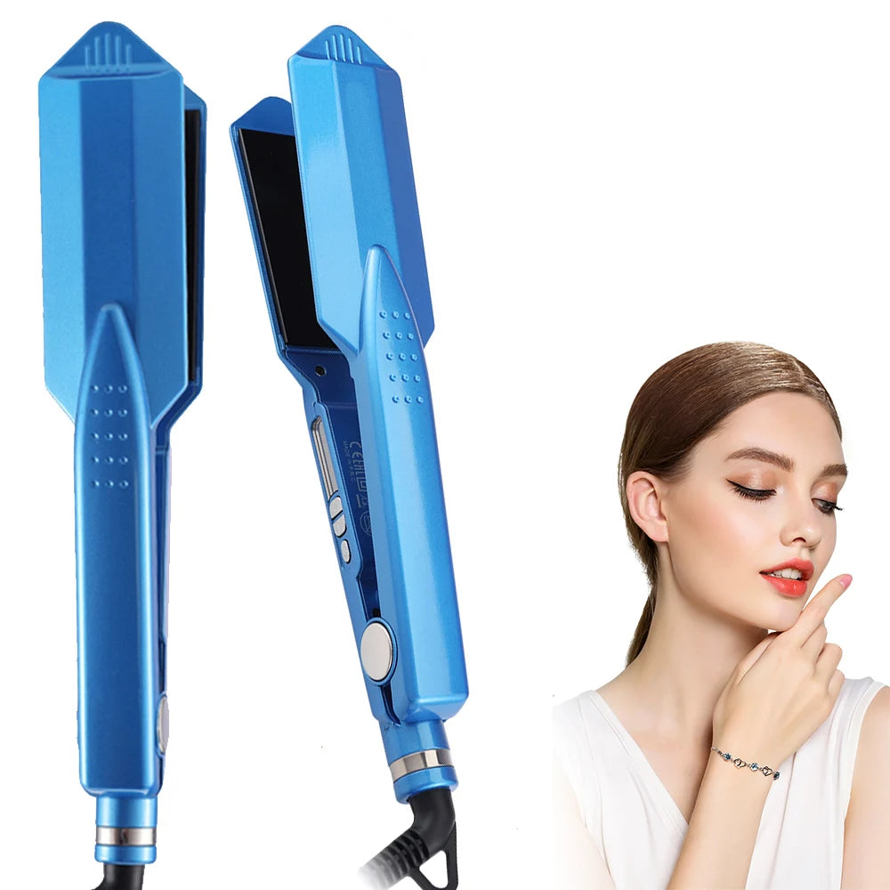 Lisseur cheveux professionnel plaques larges en titane – Chauffe rapide 230°