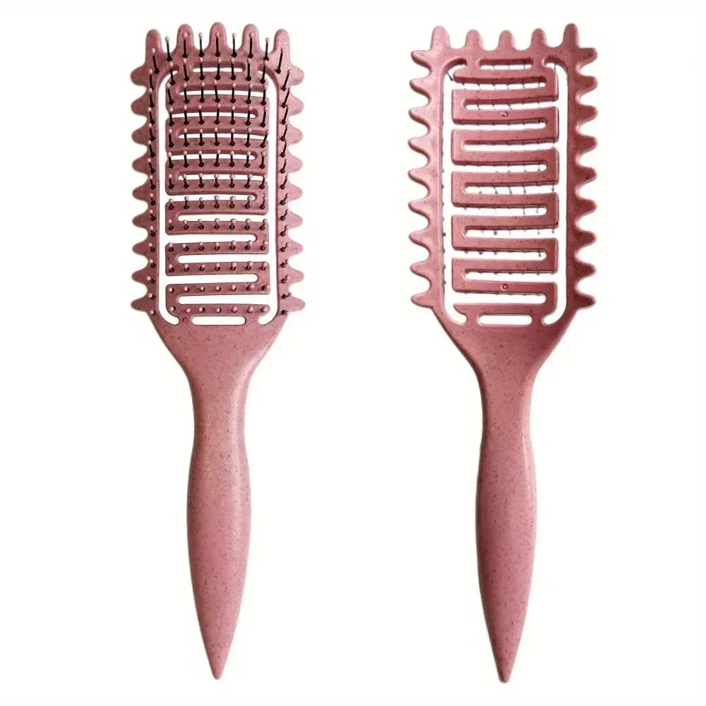 Brosse définissante cheveux bouclés – Brosse ajourée démêlante pour boucles et cheveux ondulés