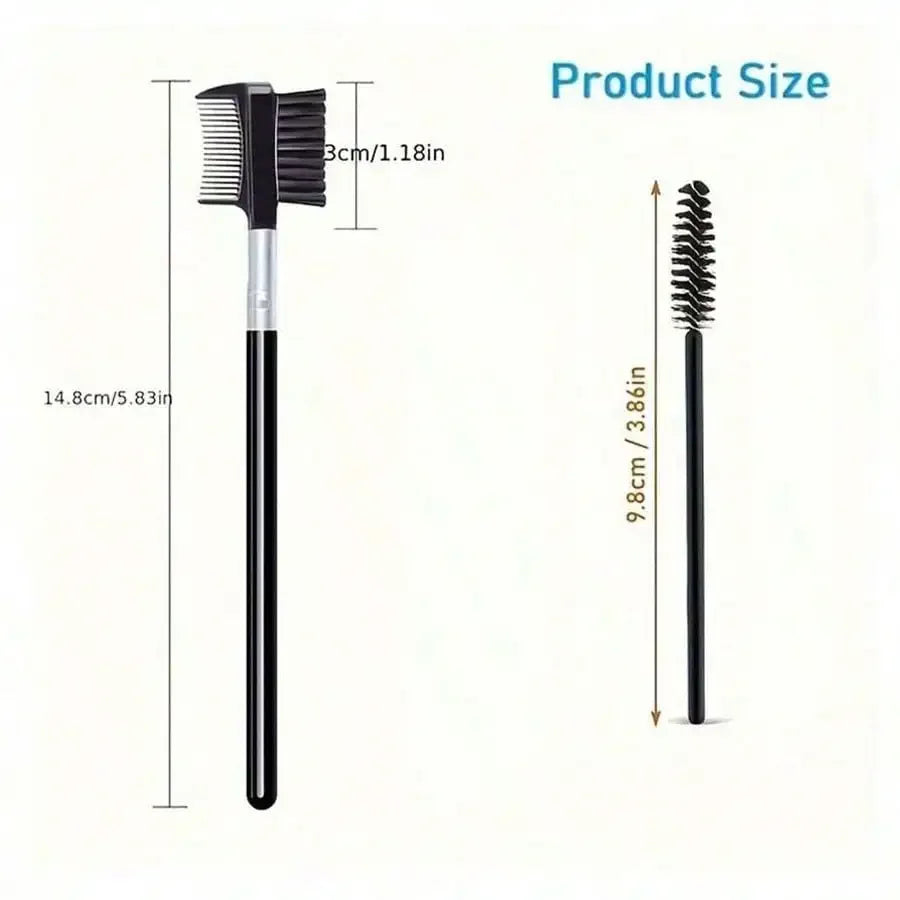 Kit sourcils & cils 11-en-1 – Recourbe-cils professionnel + brosses, peigne séparateur & accessoires
