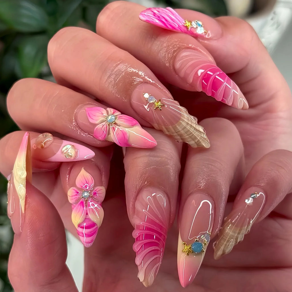 24 Faux ongles press-on design – Capsules ongulaires élégantes, plusieurs formes et styles