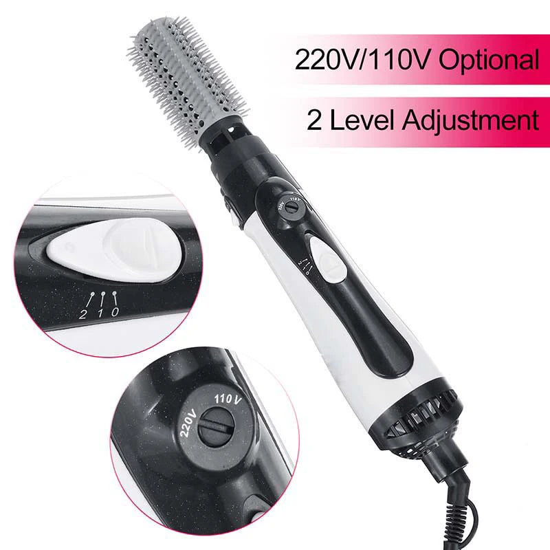 Brosse soufflante 3-en-1 ionique – Sèche-cheveux brosse volumisante lissante et bouclante