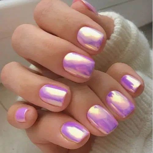 Faux ongles press-on courts carrés – Couleurs unies – 24 pièces