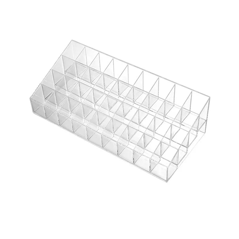 Organisateur de rouges à lèvres transparent – Boîte de rangement cosmétique à compartiments