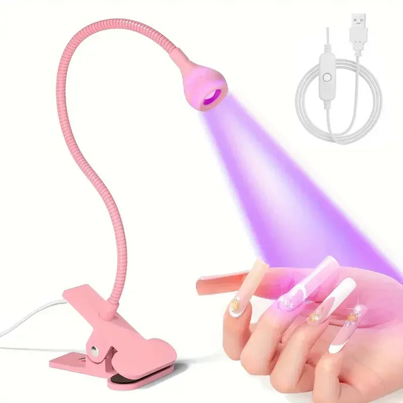 Lampe UV pour ongles – Mini sèche-ongles USB avec pince clip-on