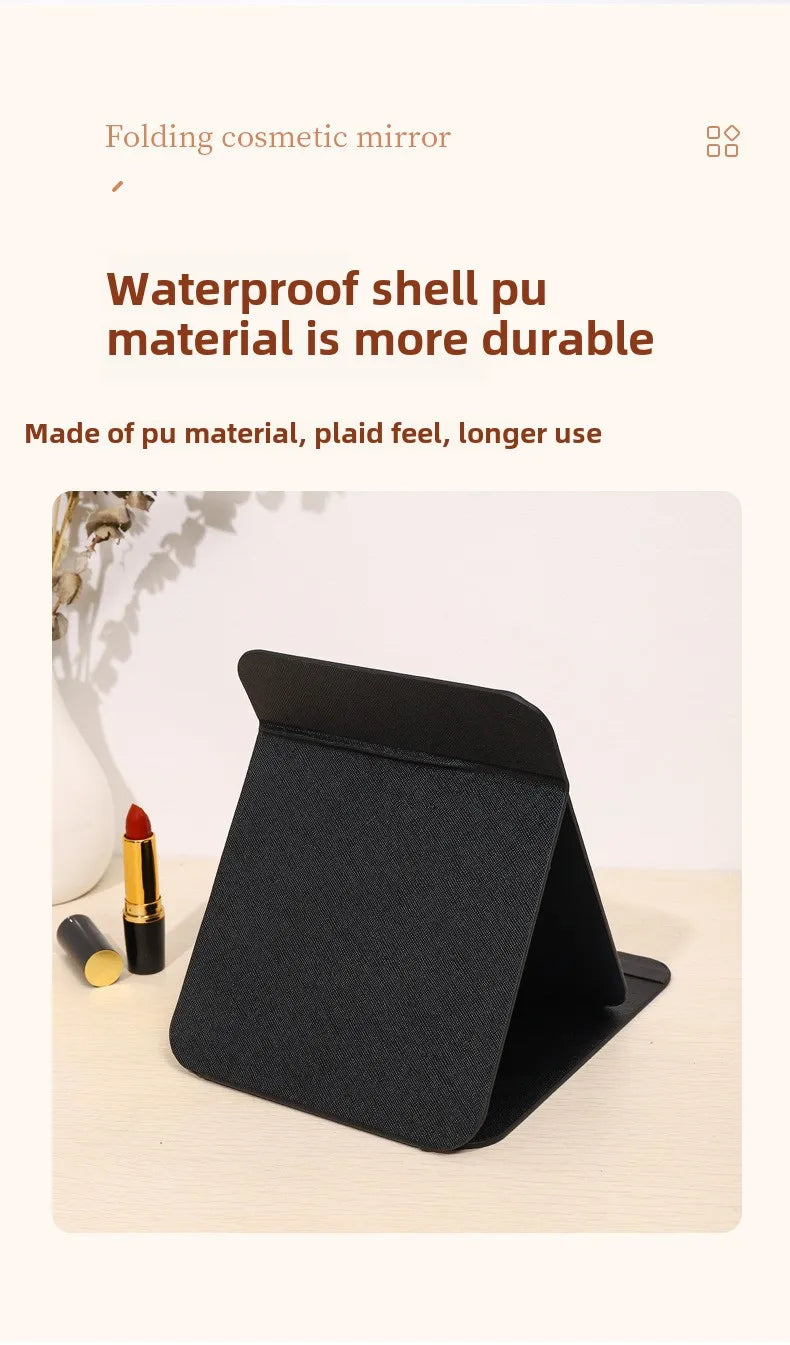 Miroir de maquillage pliable portable – Miroir de table compact sans éclairage