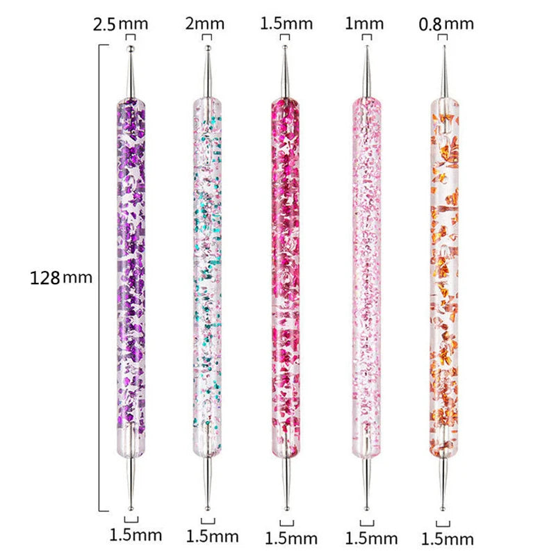 Set de pinceaux Nail Art professionnels – Dessin, liner, fan, dotting
