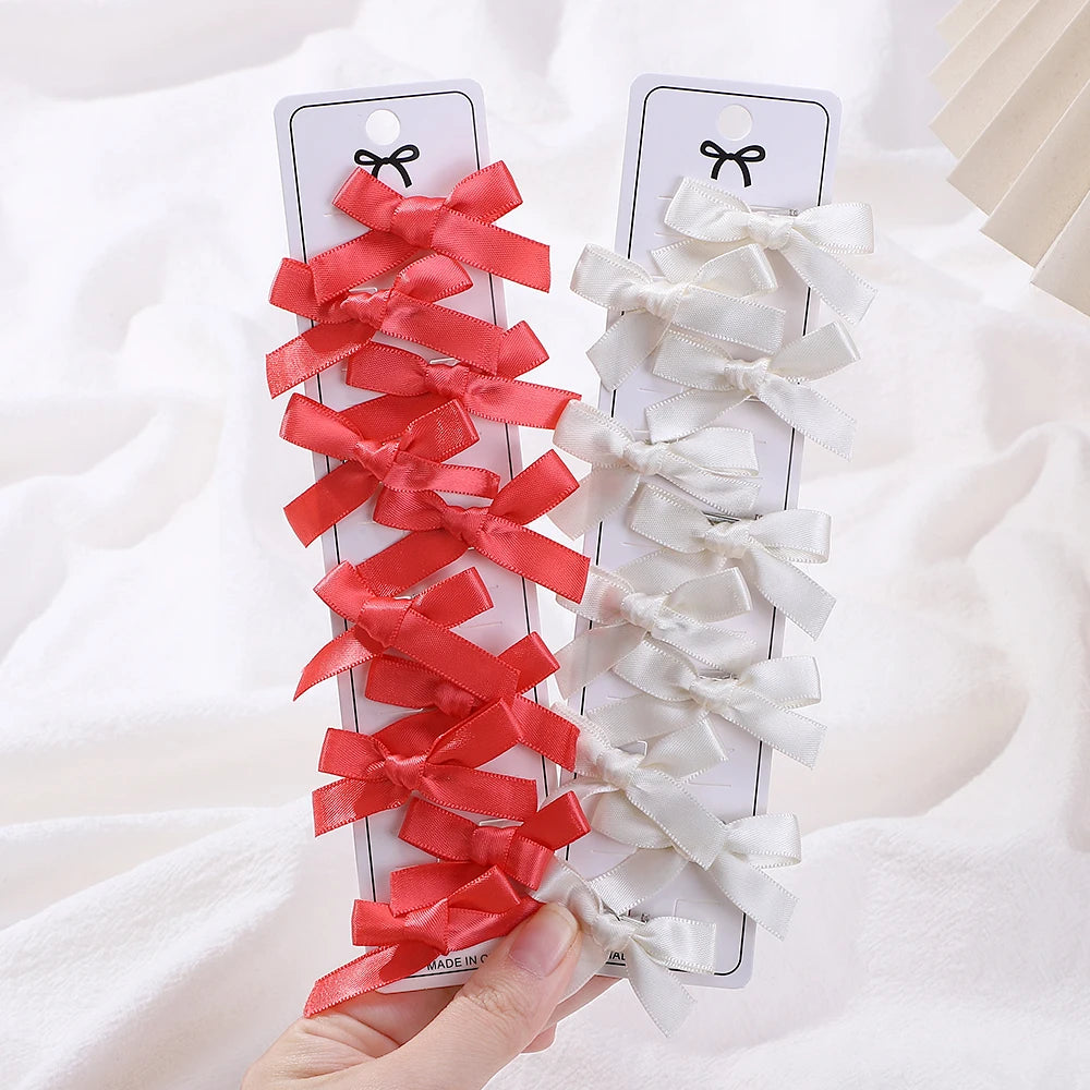 Lot de 10 mini pinces nœuds– Barrettes cheveux fille style ballet