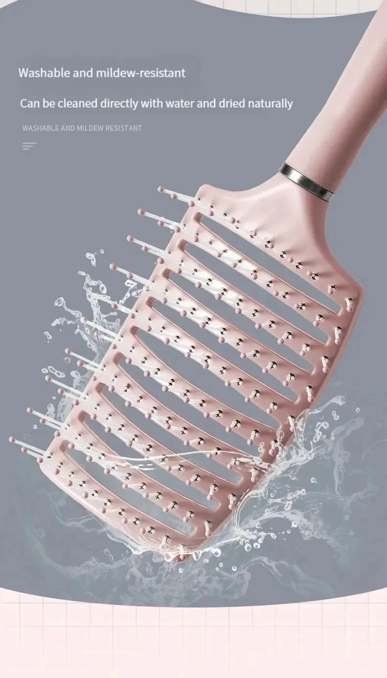 Brosse cheveux ajourée anti-casse – Brosse démêlante ventilée pour tous types de cheveux