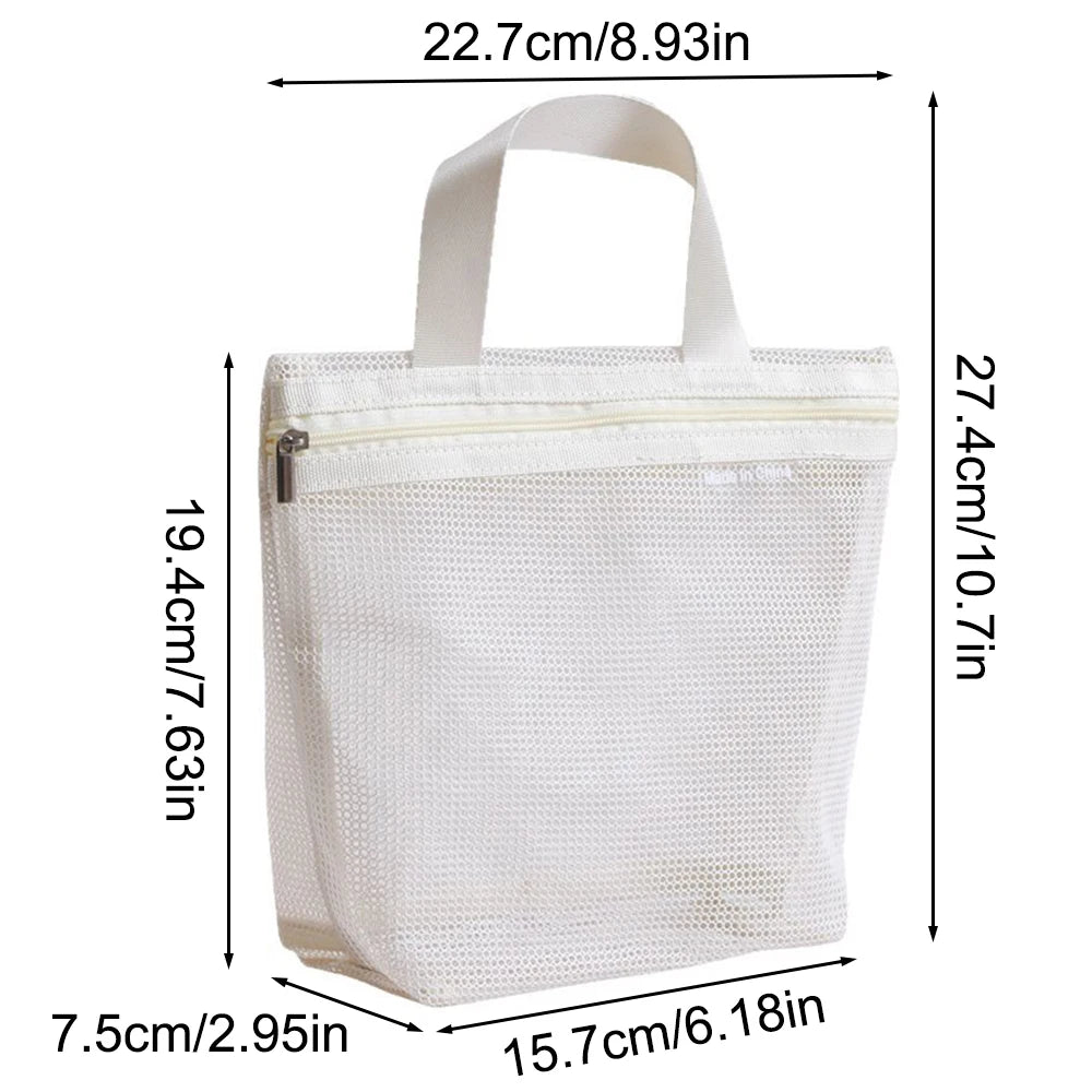 Trousse de toilette en mesh – Sac de rangement maquillage & voyage respirant