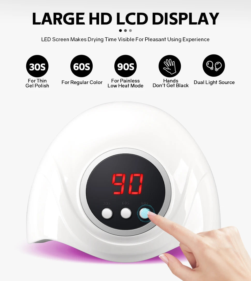 Lampe UV LED 72W pour ongles – Séchage gel professionnel 24 LEDs