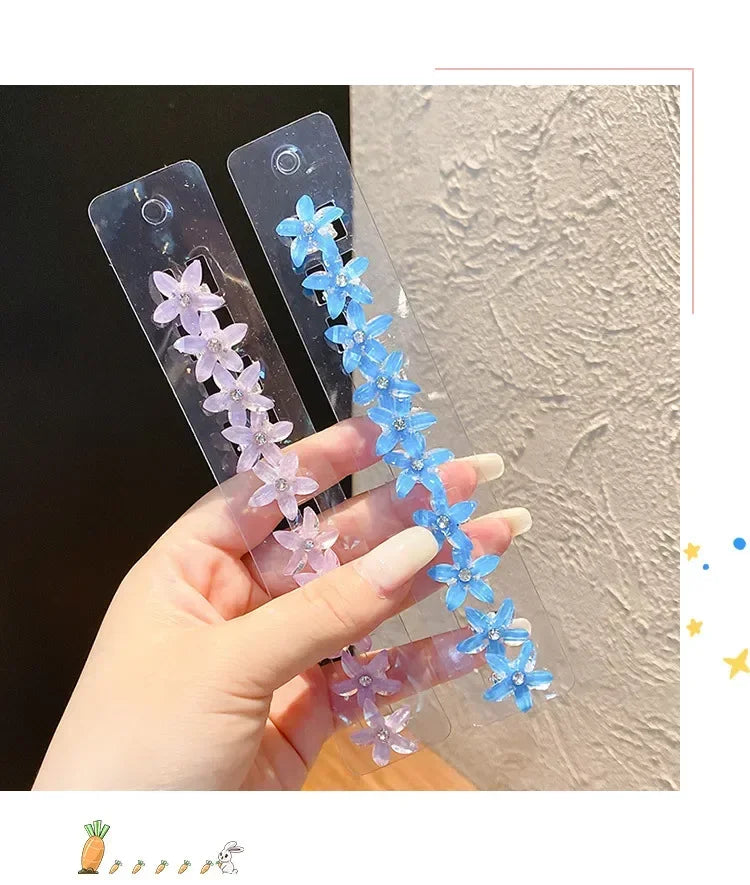 Lot de 10 mini pinces cheveux fleurs – Barrettes décoratives pour fille