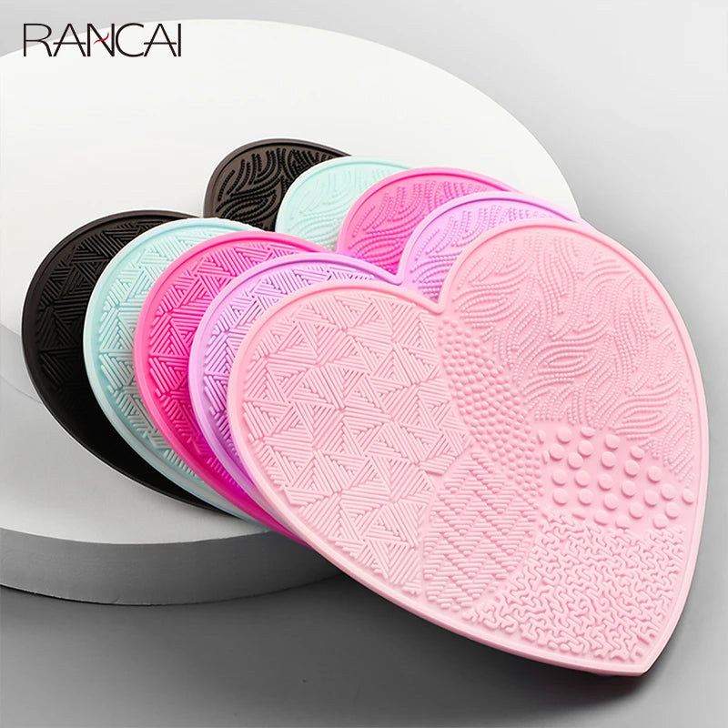 Tapis nettoyeur pinceaux maquillage en silicone – Pad de nettoyage avec ventouse – Nettoyage manuel précis