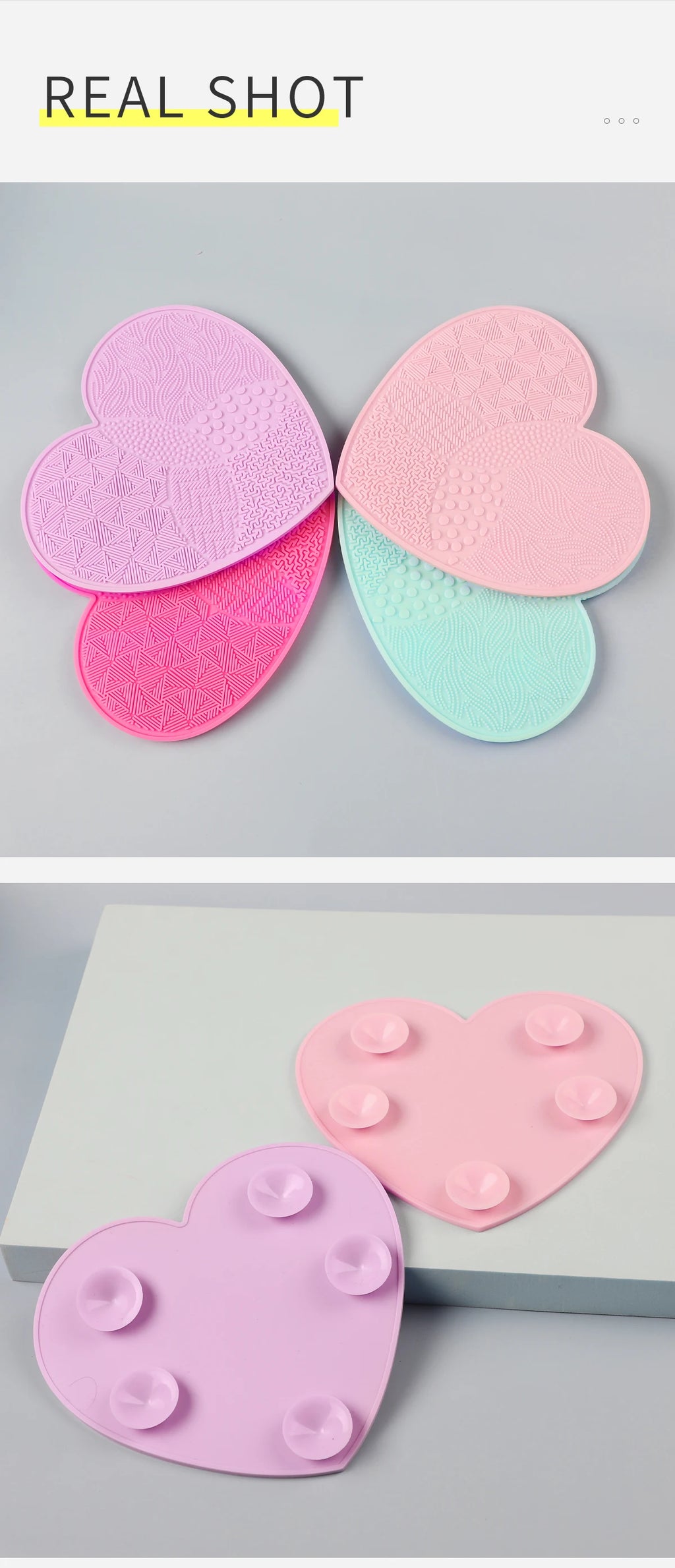 Tapis nettoyeur pinceaux maquillage en silicone – Pad de nettoyage avec ventouse – Nettoyage manuel précis