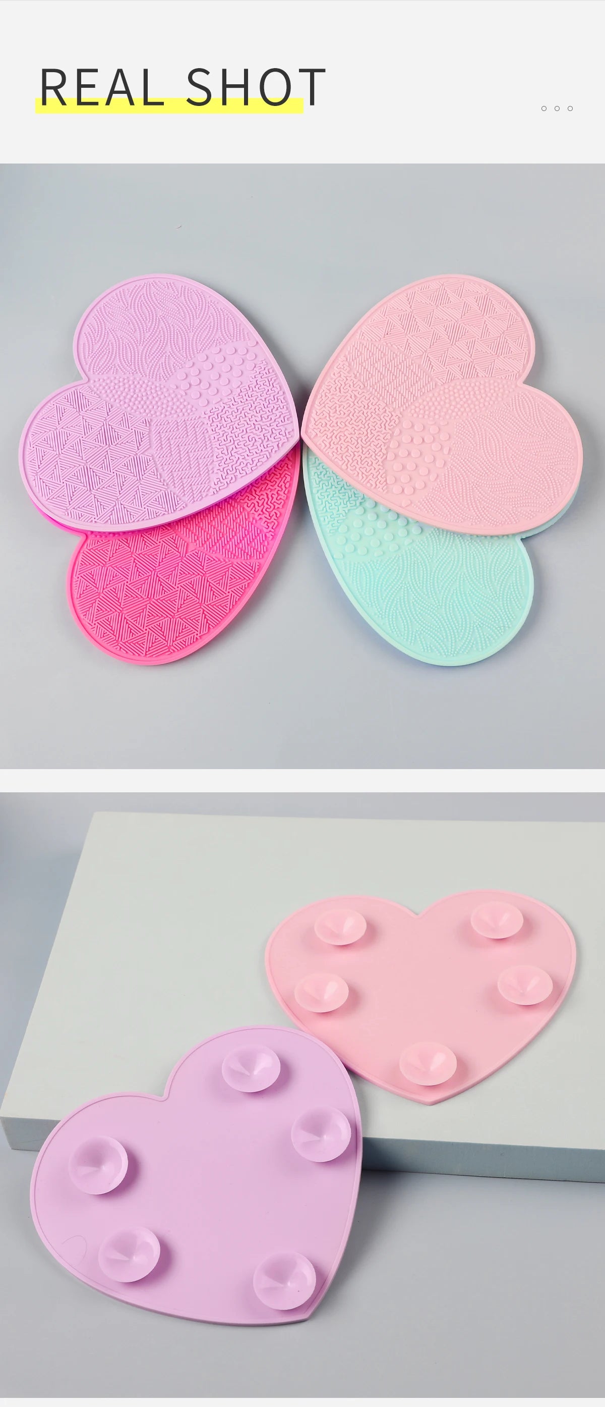 Tapis nettoyeur pinceaux maquillage en silicone – Pad de nettoyage avec ventouse – Nettoyage manuel précis