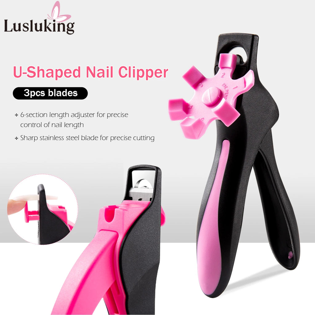 Coupe-ongles en U pour faux ongles – Coupe précise et réglable pour manucure