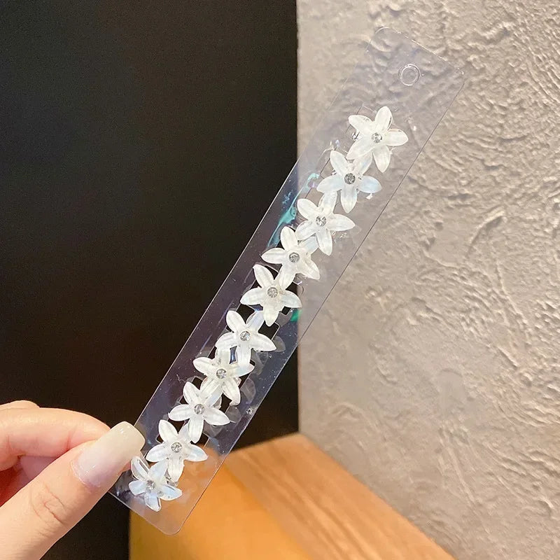 Lot de 10 mini pinces cheveux fleurs – Barrettes décoratives pour fille