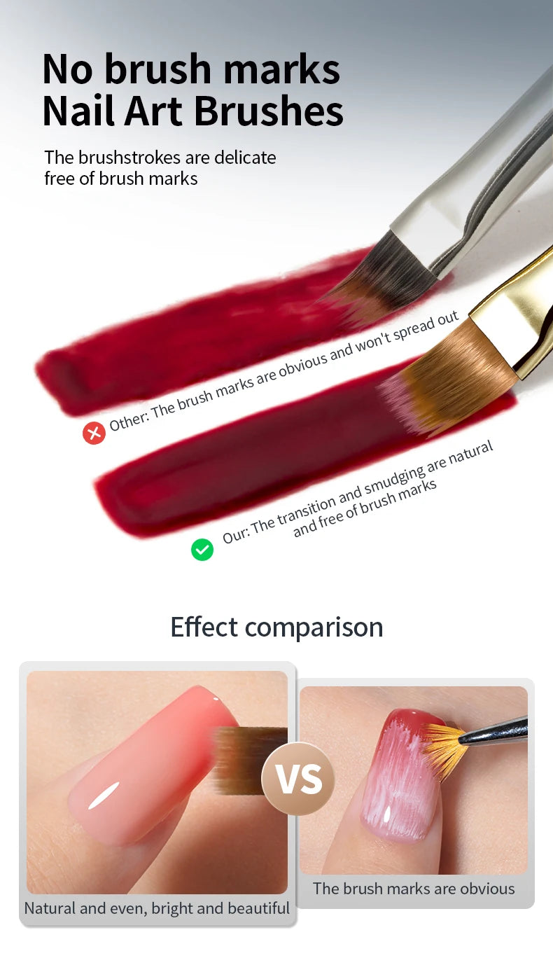 Pinceau Nail Art dégradé – Elastic Sweep Brush pour effets lissés