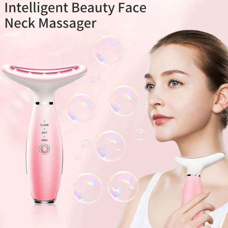 Appareil massage visage & cou LED – Lifting, anti-âge et raffermissement